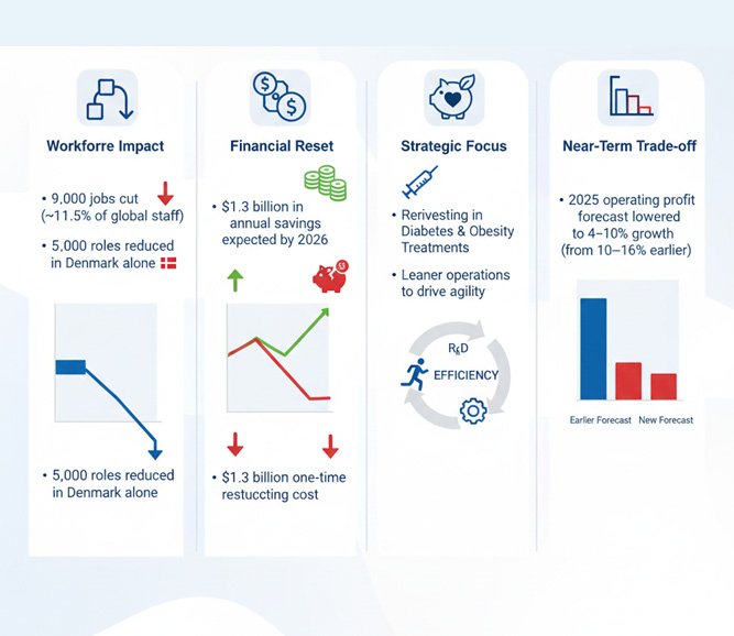 Novo Nordisk’s Big Reset: What 9,000 Job Cuts Signal for Pharma’s Future